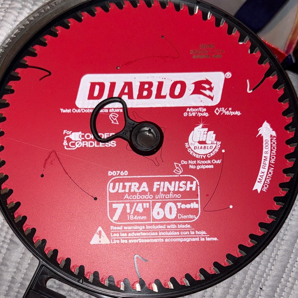 Red Circular Saw Blade